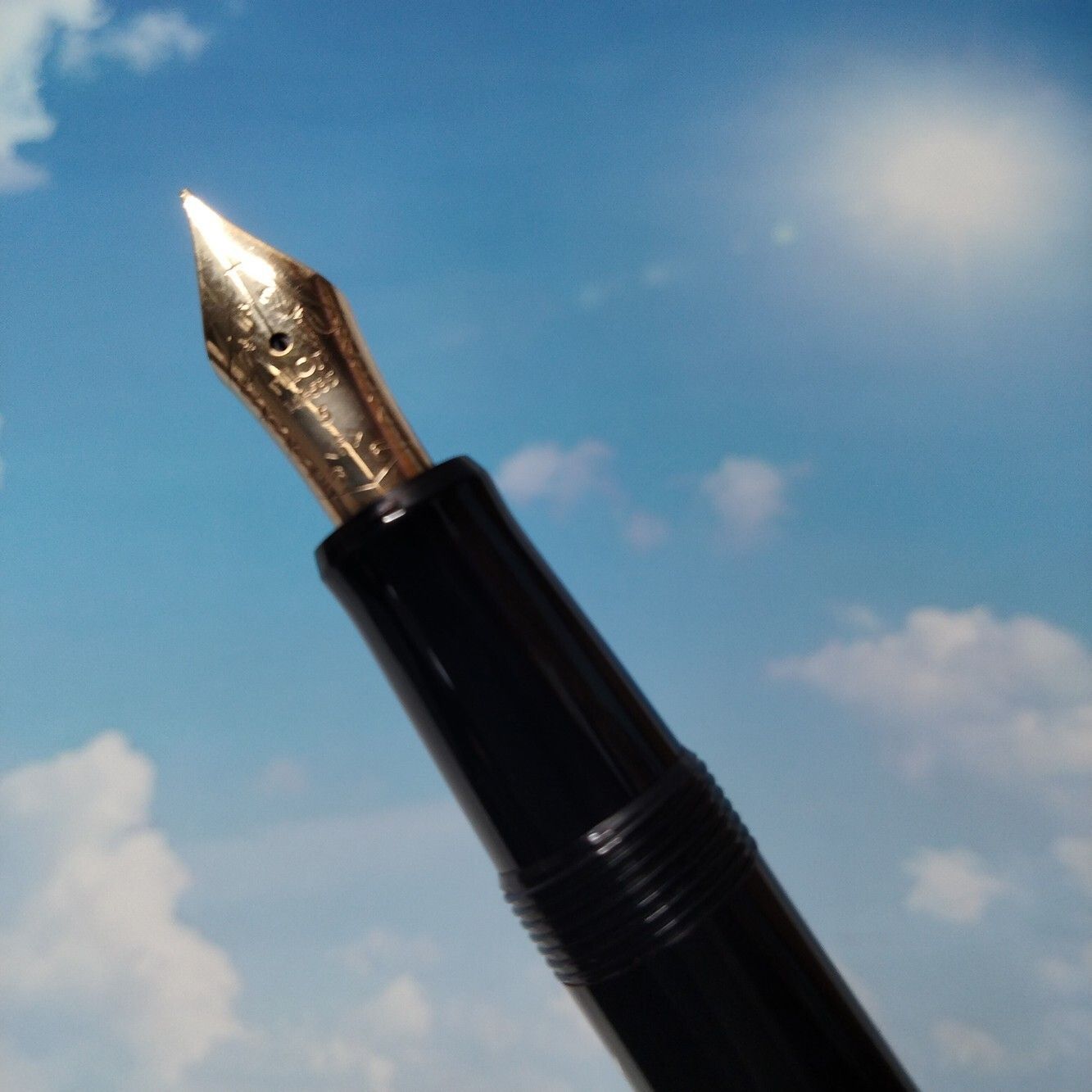 パイロット カスタム 万年筆 18K Fニブ PILOT ストライプ 蝕刻 廃番 