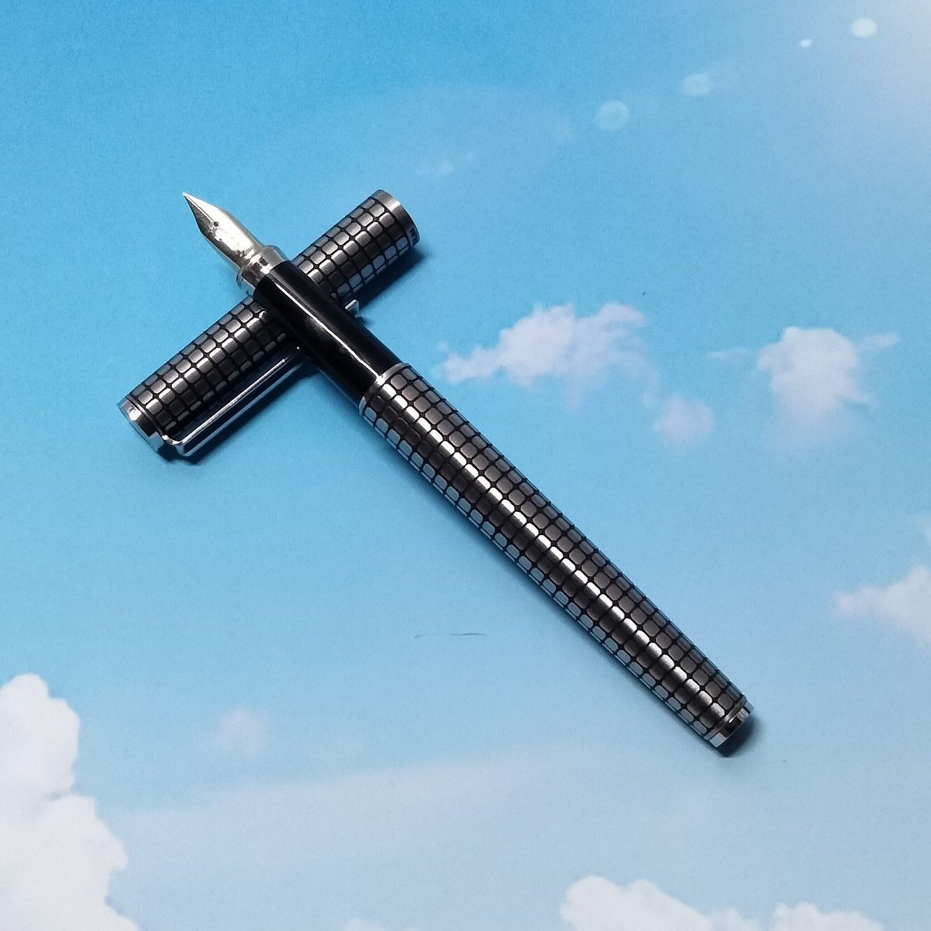 PLATINUM プラチナ万年筆 14KWG イニシャル刻印