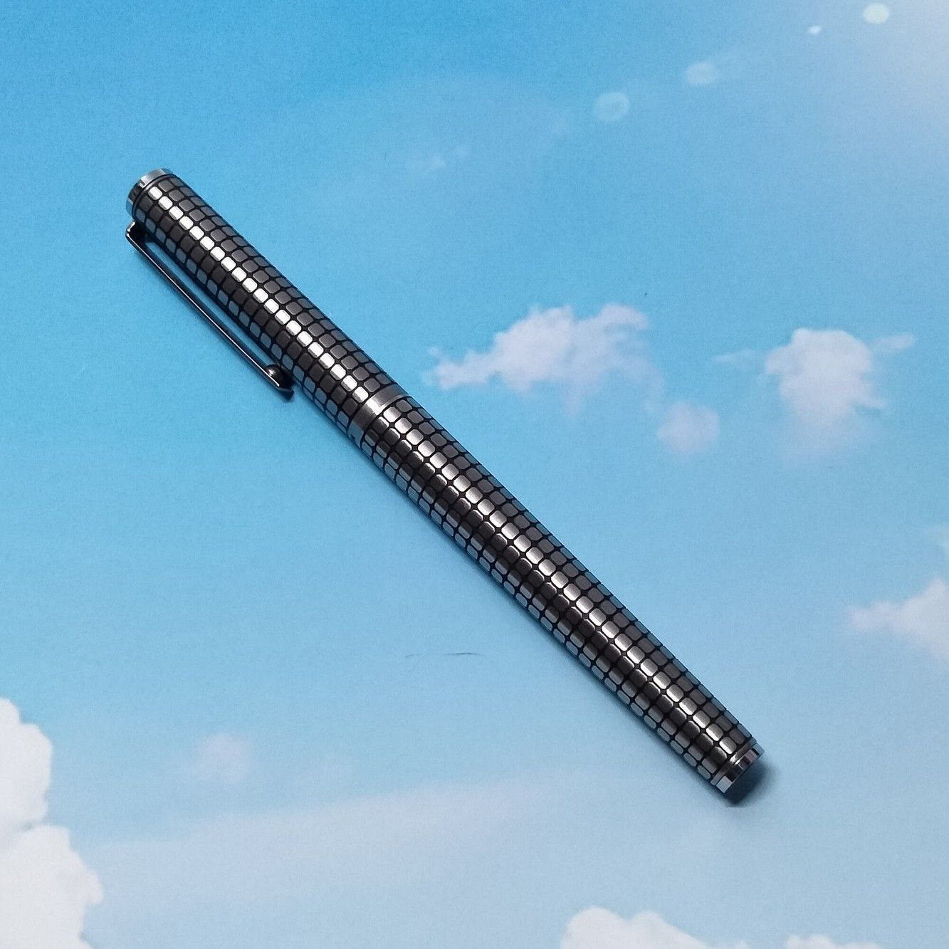 美品】PLATINUM プラチナ万年筆 14KWG（細字）イニシャル刻印あり 美品