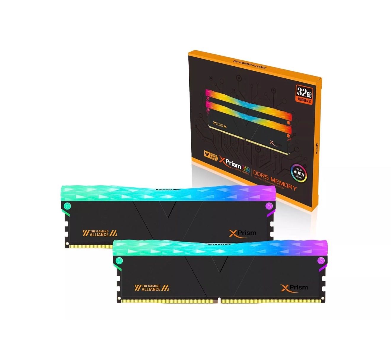 v color DDR 5 32 GB 6400 MHz Manta XPrism RGB TUF Gaming Alliance認定 ゲーミングメモリ PCパーツ 組