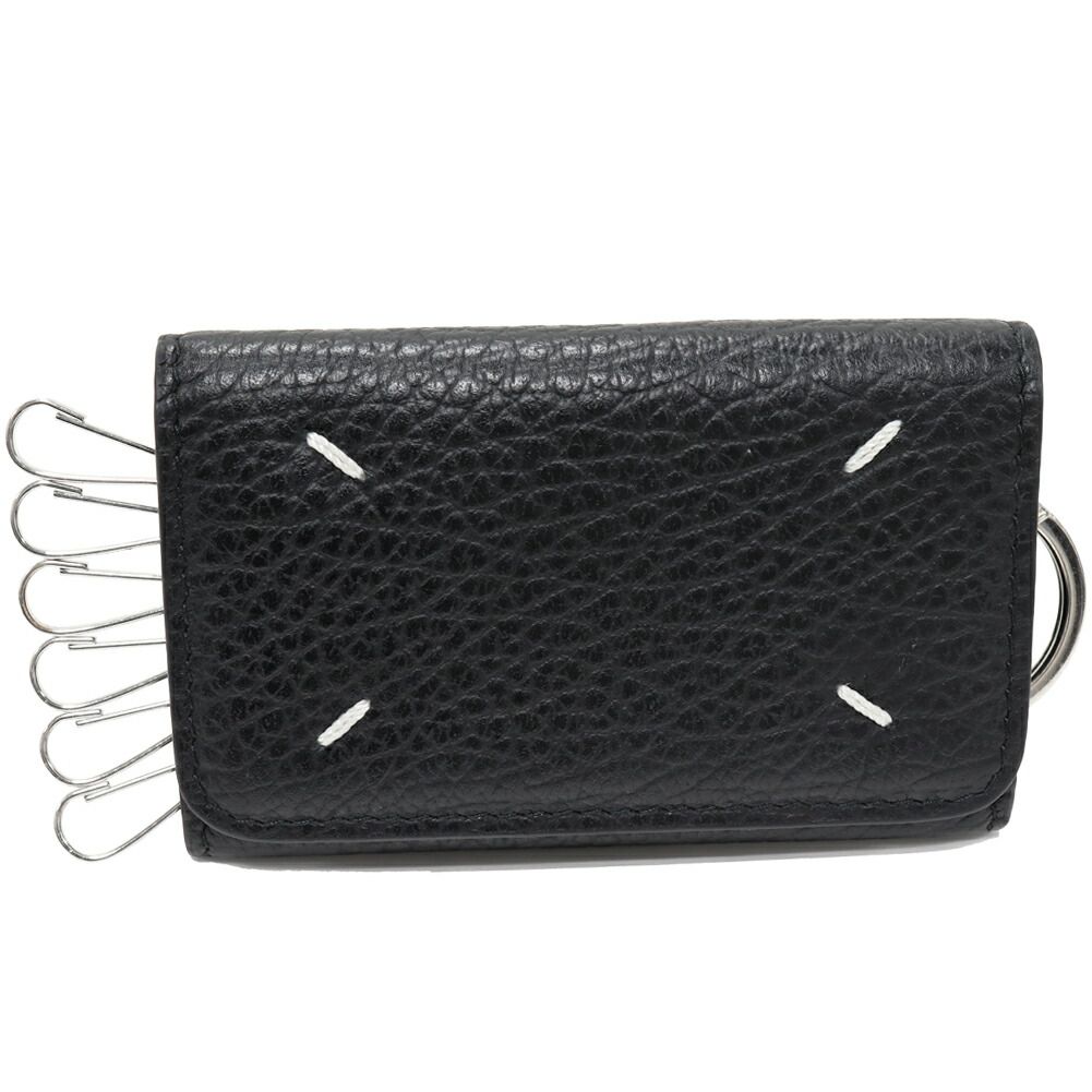 メゾンマルジェラ 6連キーケース 4ステッチ カーフレザー 黒