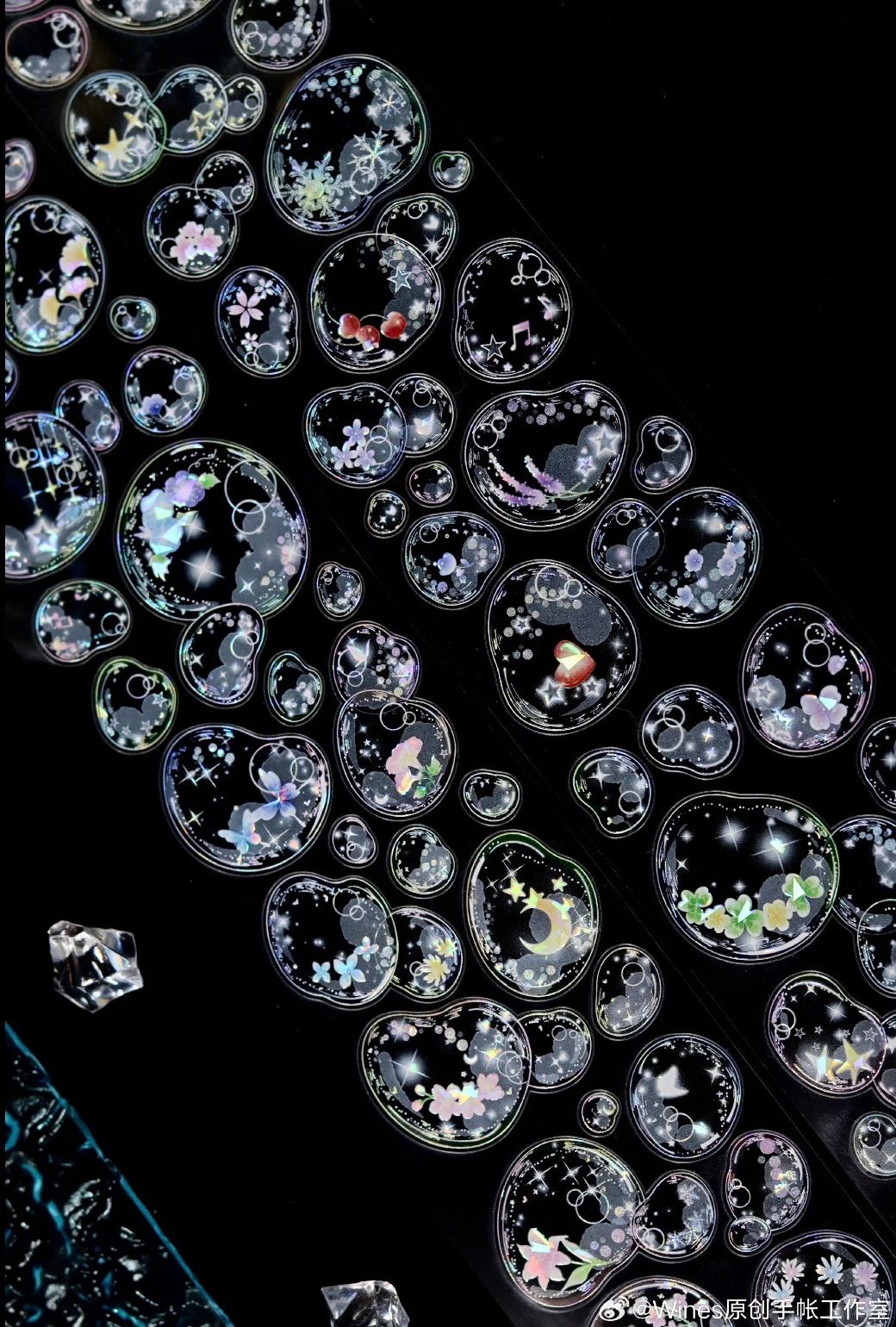 贝壳光 莹虹初澈 6cm×5m 100cm/loop 海外マスキングテープ 海外マス泡