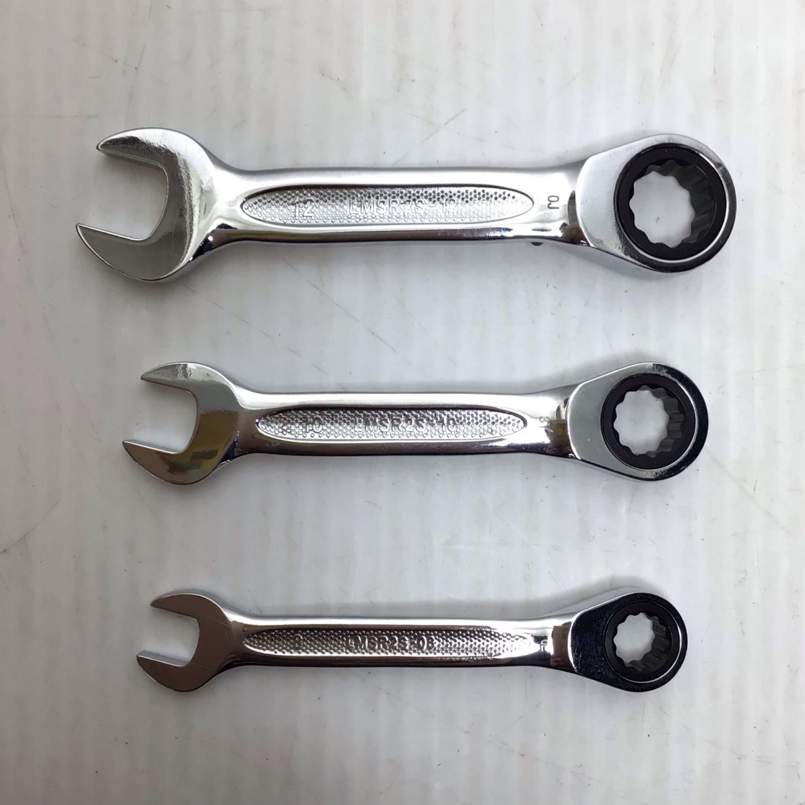 ΘΘKTC ケーティーシー ショートラチェットコンビネーションレンチセット 程度B 6本 使用感有 LMSR 2 S-17 15 14 12 10 8