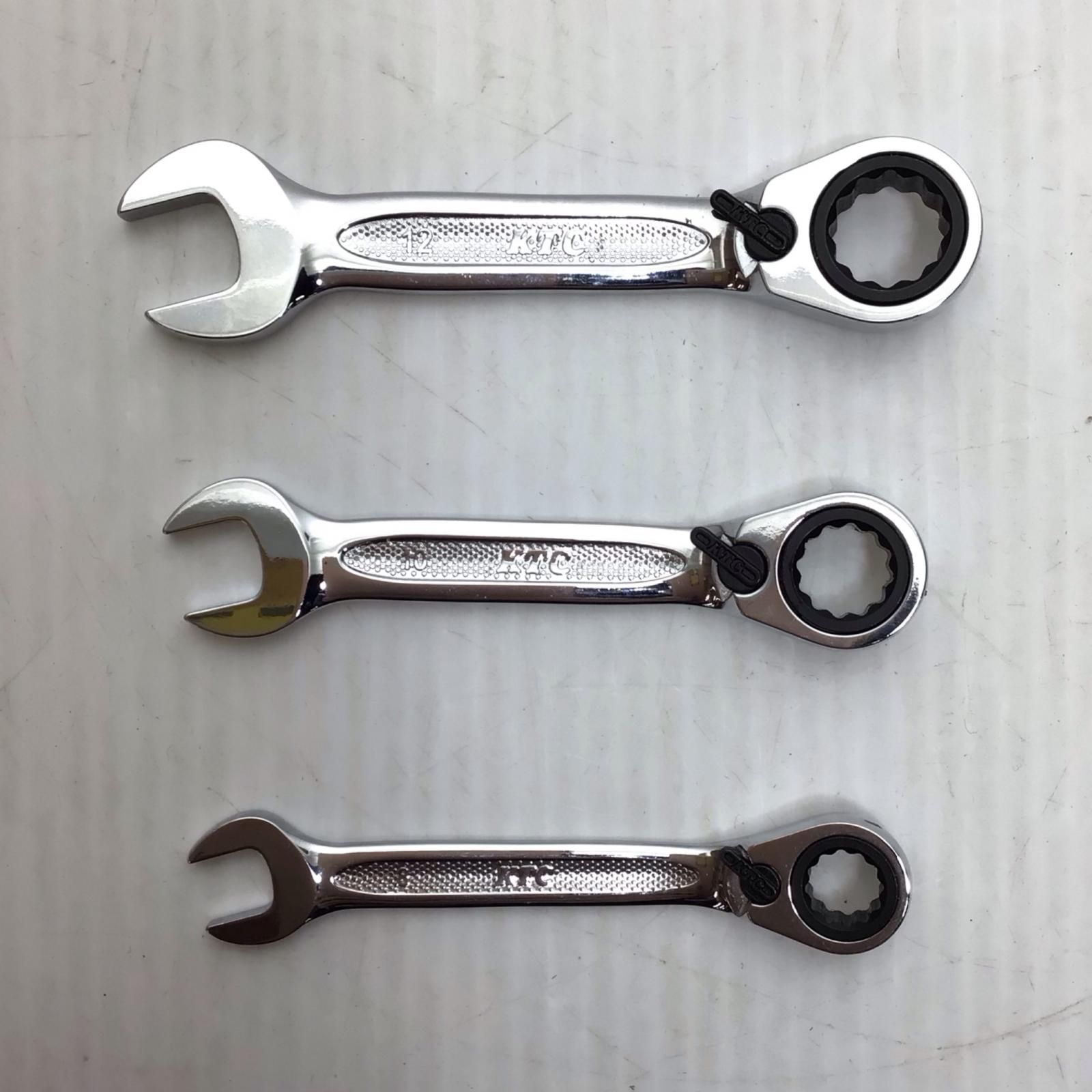  ΘΘKTC ケーティーシー ショートラチェットコンビネーションレンチセット 程度B 6本 使用感有 LMSR 2 S-17 15 14 12 10 8 コンビネーションレンチ スパナ レンチ