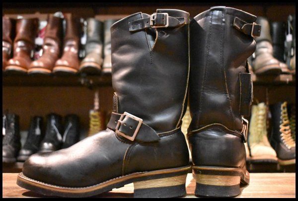  7 5 D PT 91プリント レッドウィング 8270 ナイフポケット エンジニア ブーツ 黒 ブラック スチールトゥ redwing GP 309 エンジニアブーツ ブーツ 革靴