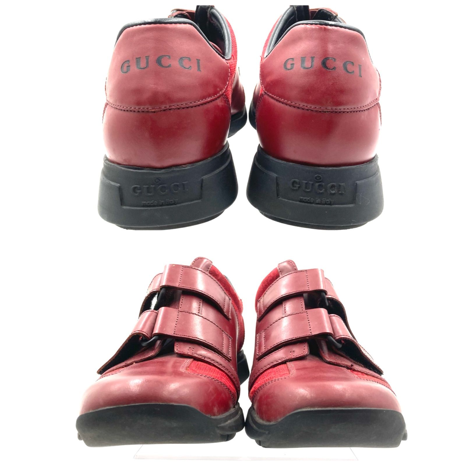 美品★グッチ　スニーカー　ベルクロ　GGキャンバス　サイズ7 GUCCI - グッチ GGキャンバス ベルクロ ローカット スニーカー サイズ