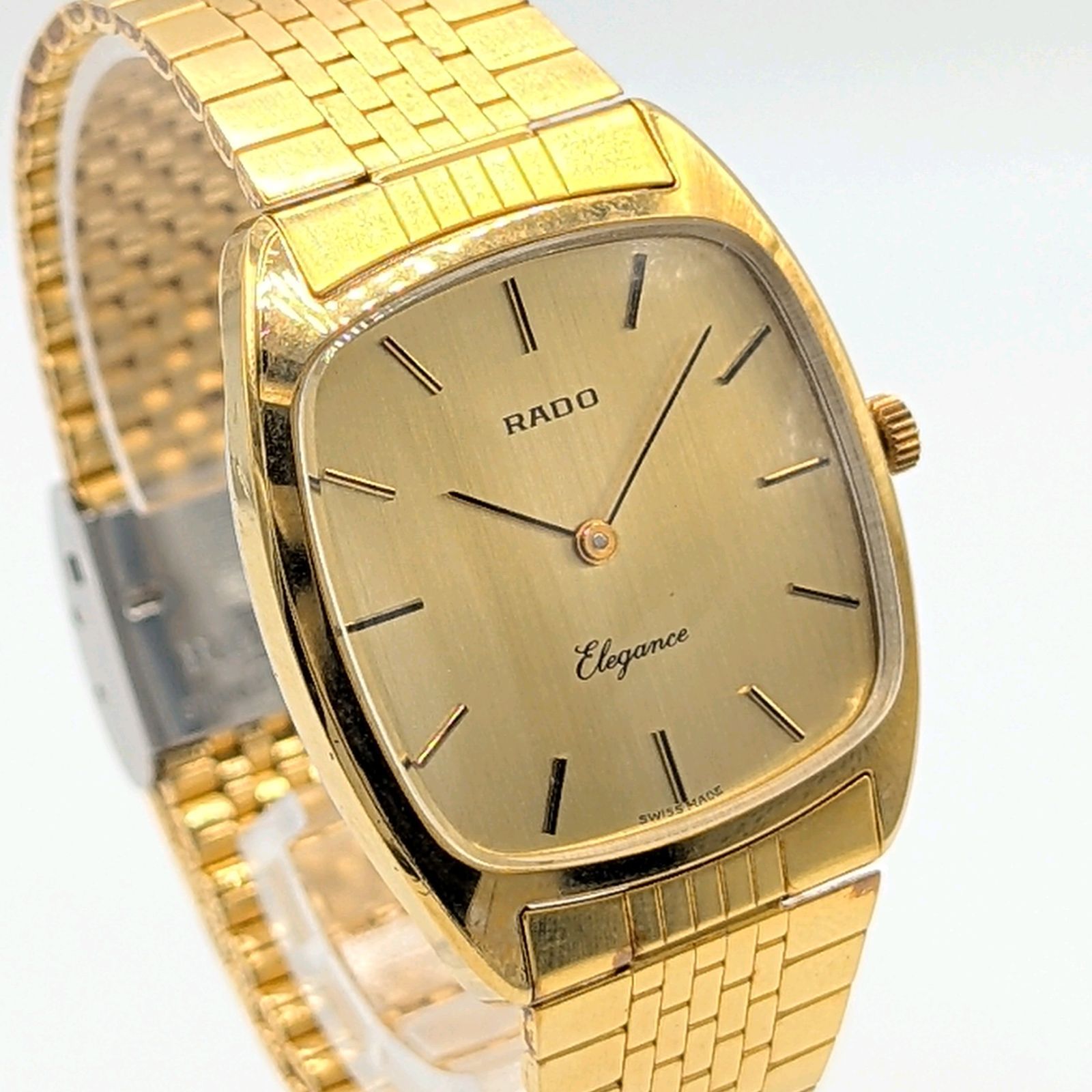 RADO 396 5034 2 Watch Hand Winding Men s G Square Y K 00 Vintage ラドー エレガンス 時計 手巻き メンズ ゴールド スクエア ゴールド文字盤 ヴィンテージ 稼働品