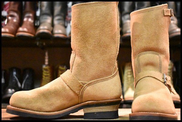7 5 D 18年 レッドウィング 9269 エンジニア タン ブルハイド ラフアウト スチールトゥ ベージュ ブーツ redwing GP 310
