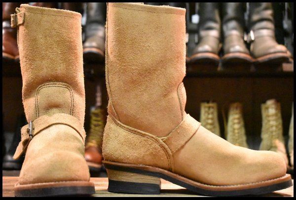 7 5 D 18年 レッドウィング 9269 エンジニア タン ブルハイド ラフアウト スチールトゥ ベージュ ブーツ redwing GP 310