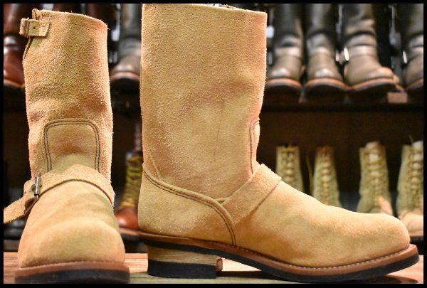 9 5 D 18年 レッドウィング 9269 エンジニア タン ブルハイド ラフアウト スチールトゥ ベージュ ブーツ redwing GP 311