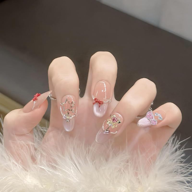 JIMIGUGU ネイルパーツ デコパーツ 24個セット 3D 立体 さくらんぼ