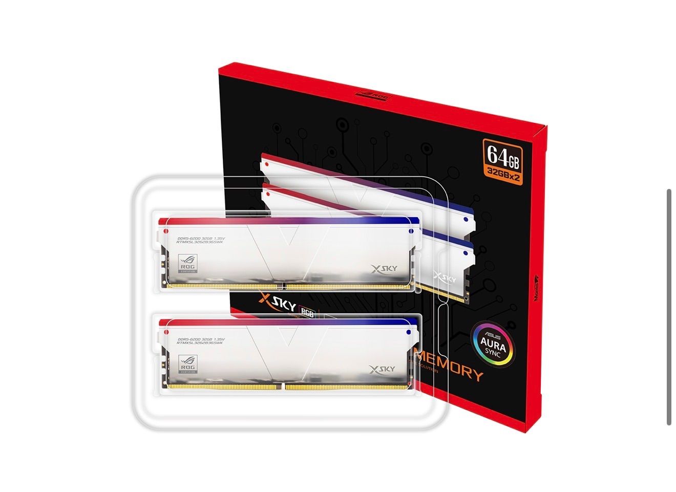 v-color DDR 5 32 GB 7200 MHz ROG認証 Manta XSky RGB シルバー ゲーミングメモリ PCパーツ 組