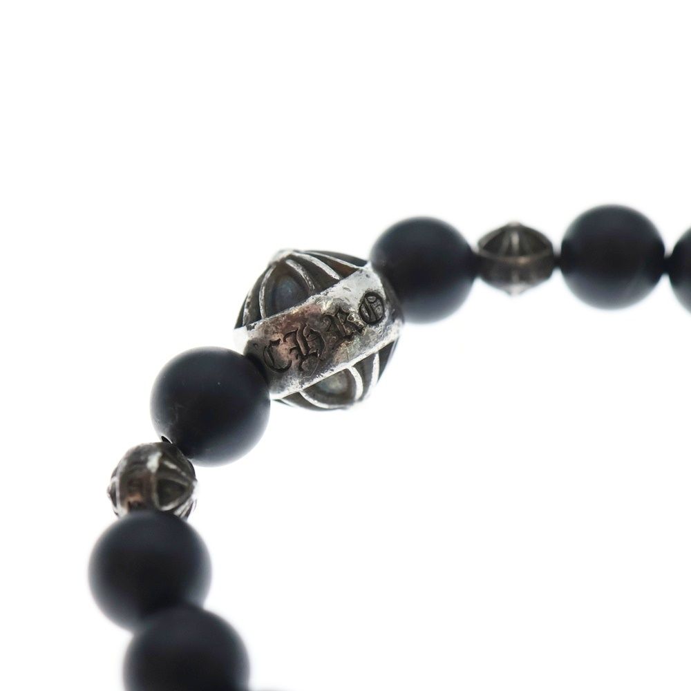 CHROME HEARTS (クロムハーツ) 8mm BEAD 8mmビーズブレス 8mmオニキス