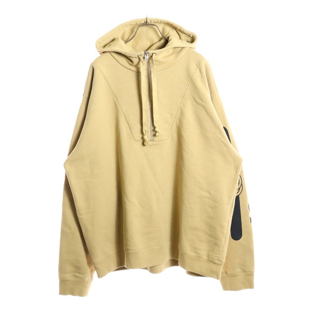 GUCCI (グッチ) 20AW アームロゴプリント ハーフジップ フーディプル 