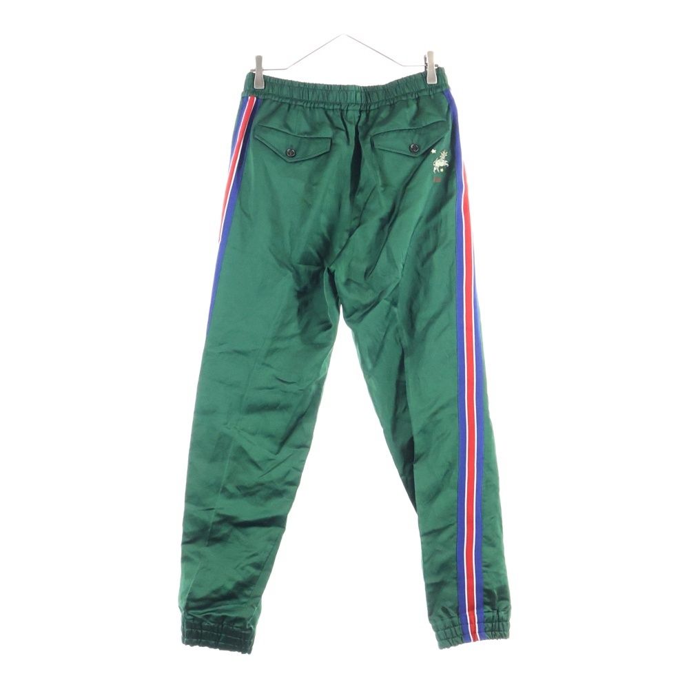 GUCCI グッチ サイドライン シルク リラックスイージーパンツ 613019 ZADOW グリーン