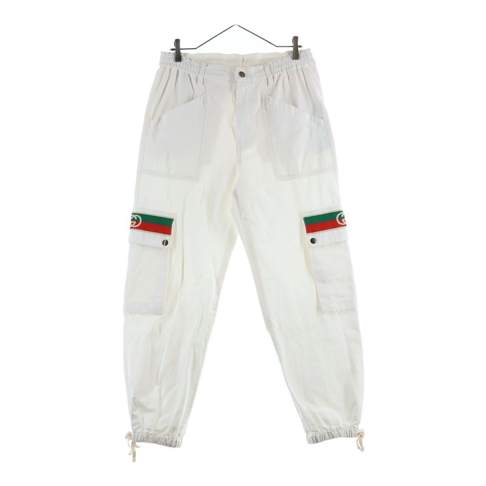 GUCCI グッチ インターロッキングG シェリーライン コットンカーゴパンツ ホワイト 623986 XDBA 4