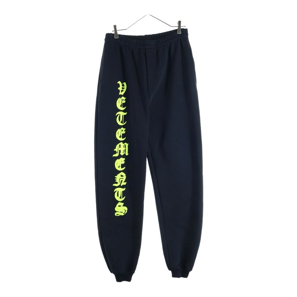 ヴェトモン 20 AW Gothic Logo Anarchy Sweat Pants アナーキーゴシックロゴプリント スウェットパンツ ブラック
