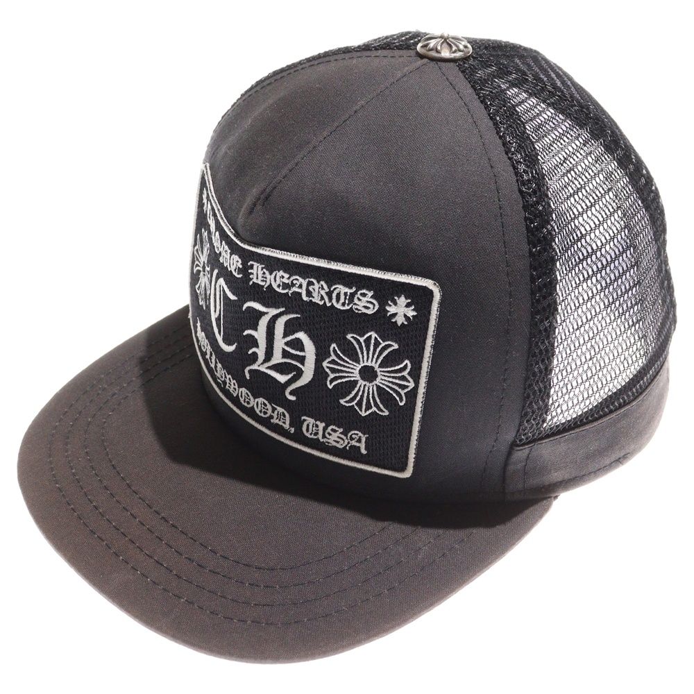 CHROME HEARTS クロムハーツ CH PATCH TRUCKER MESHCAP CHパッチ トラッカー メッシュキャップ 帽子 ブラック