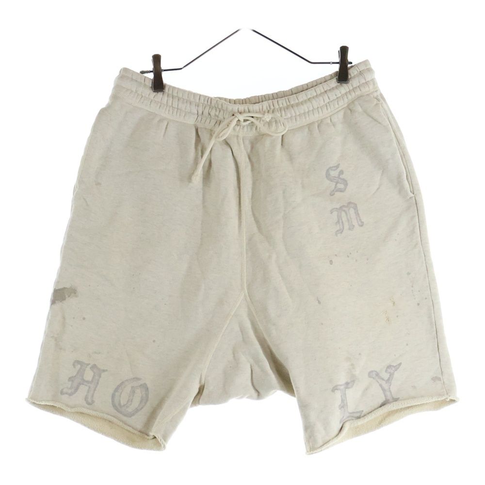 SAINT MICHAEL セントマイケル 20 AW SM 15 SWEAT SHORT PT GRY VINTAGE加工 両面プリント スウェットショーツ ハーフパンツ グレー A 0000 020
