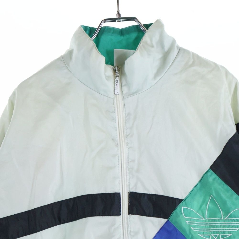 adidas (アディダス) ロゴ刺繍 ナイロンジャケット ブルゾン マルチ