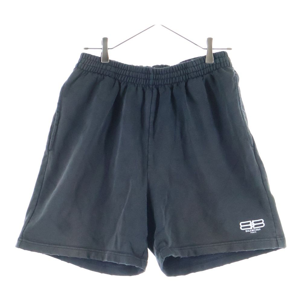 バレンシアガ BB Paris Icon ロゴ刺繍 スウェットハーフパンツ ショーツ ブラック 676137 TMVG 6