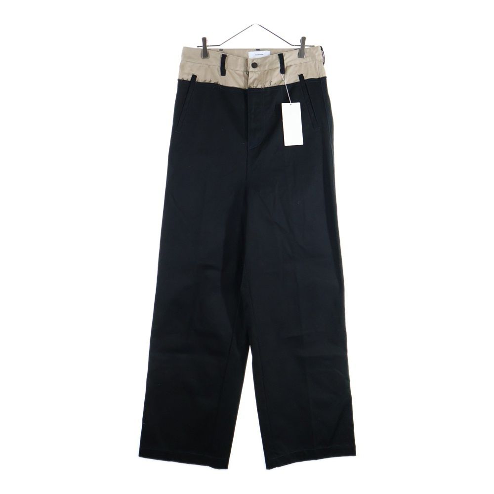ファセッタズム 24 AW KR PT U 04 ツートン コットンパンツ ブラック ベージュ