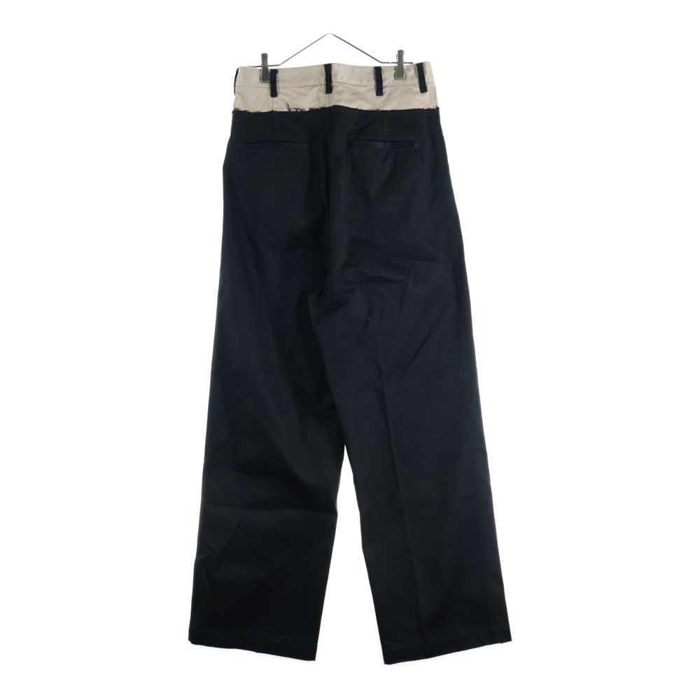 ファセッタズム 24 AW KR-PT-U 04 ツートン コットンパンツ ブラック ベージュ