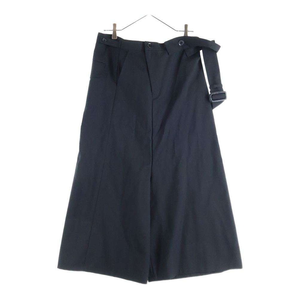 Ground Y グラウンドワイ SAMPLE HIGH PANTS ショルダーストラップ付 アシンメトリー ワイドパンツ ブラック GT P 04 100