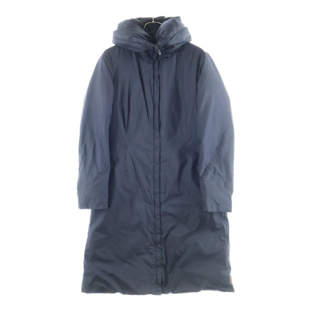 MONCLER モンクレール ギャザーデザイン ジップアップ ダウン ロング ジャケット コート ブラック レディース G 32 003