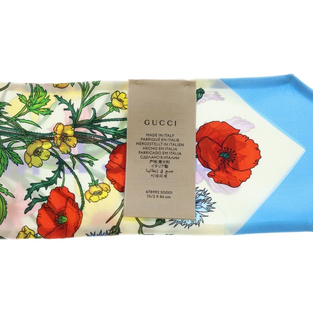 GUCCI (グッチ) 100周年記念 フラワー 花柄 シルクツイル ネックボウ