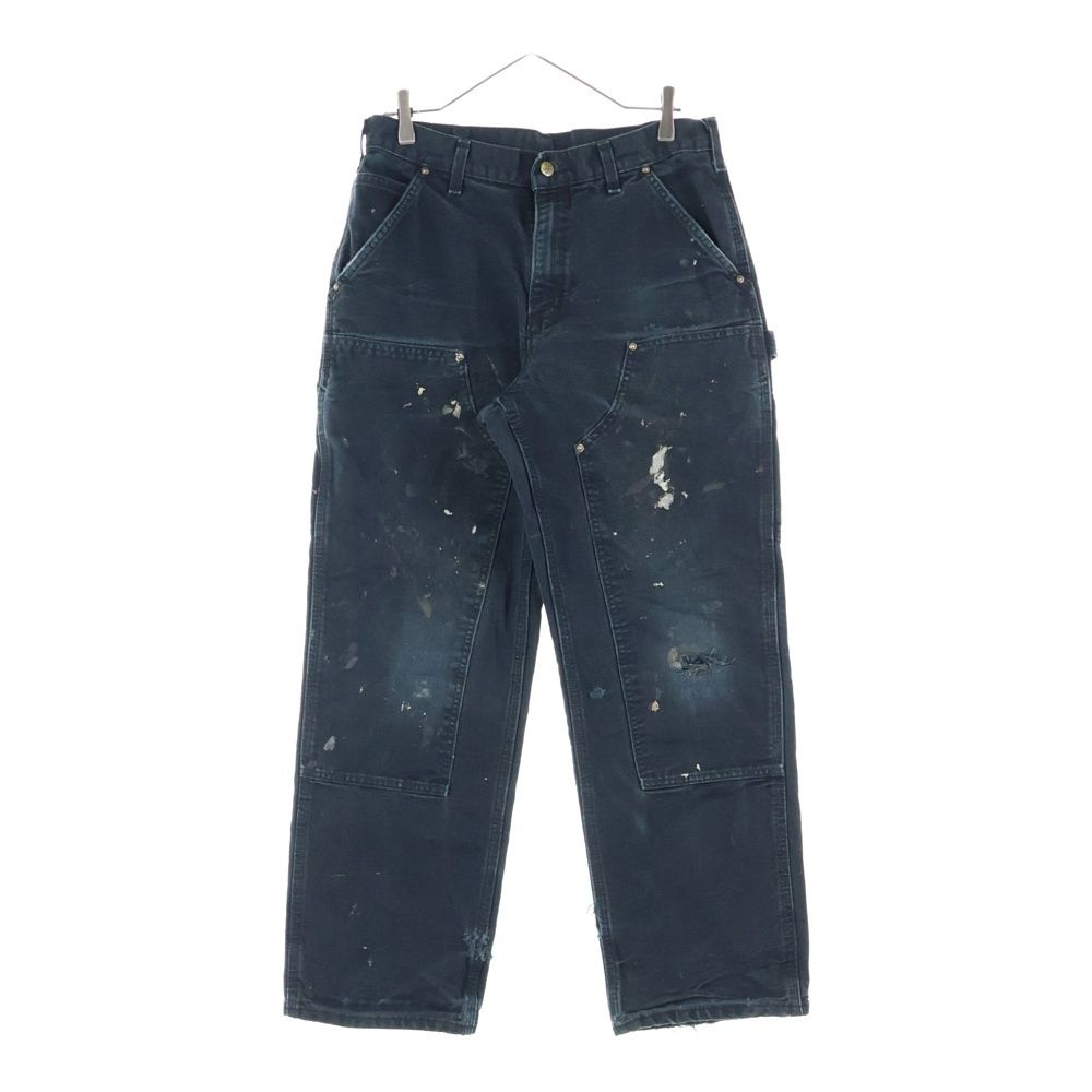 カーハート ダック地 ダブルニーペインターパンツ ブラック B 136-BLK