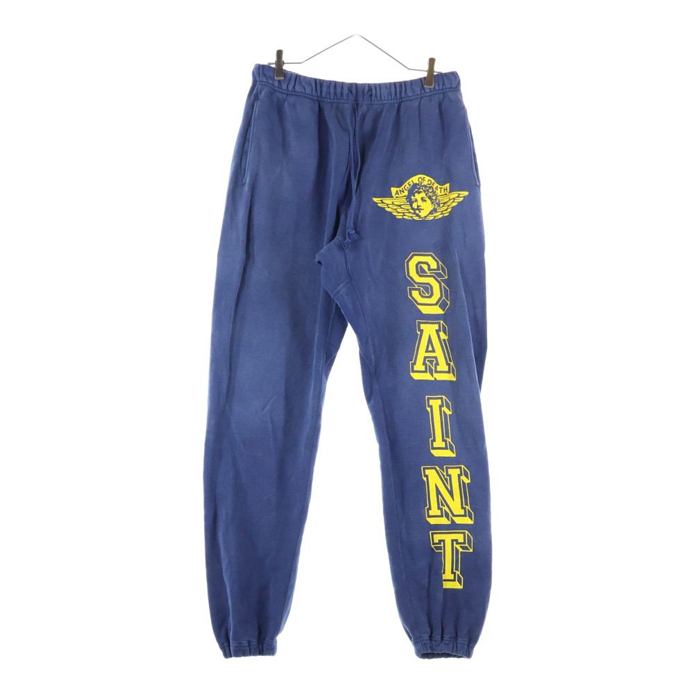 SAINT MICHAEL セントマイケル 24 SS SWT PNT ANGEL エンジェルプリント スウェット ロングパンツ ブルー