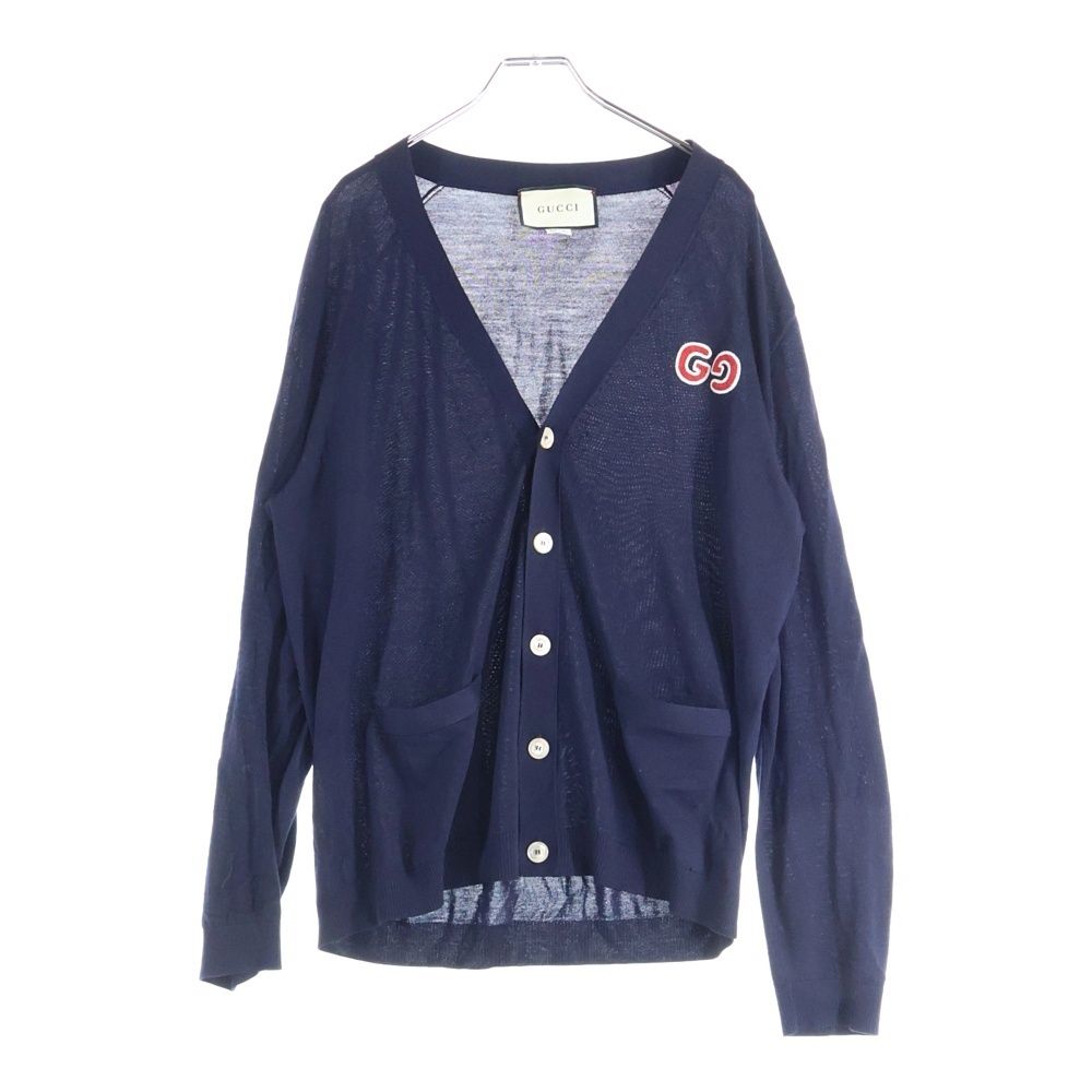 GUCCI グッチ フロントロゴ GG刺繍 カーディガン 576815 XKAOW ネイビー