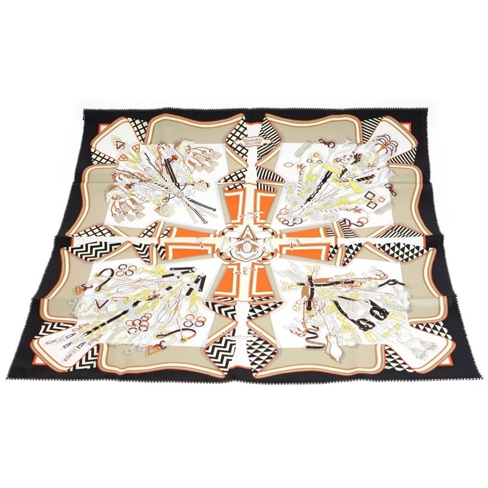 HERMES (エルメス) カレ90 鞍職人の花束 Bouquets Sellier スカーフ