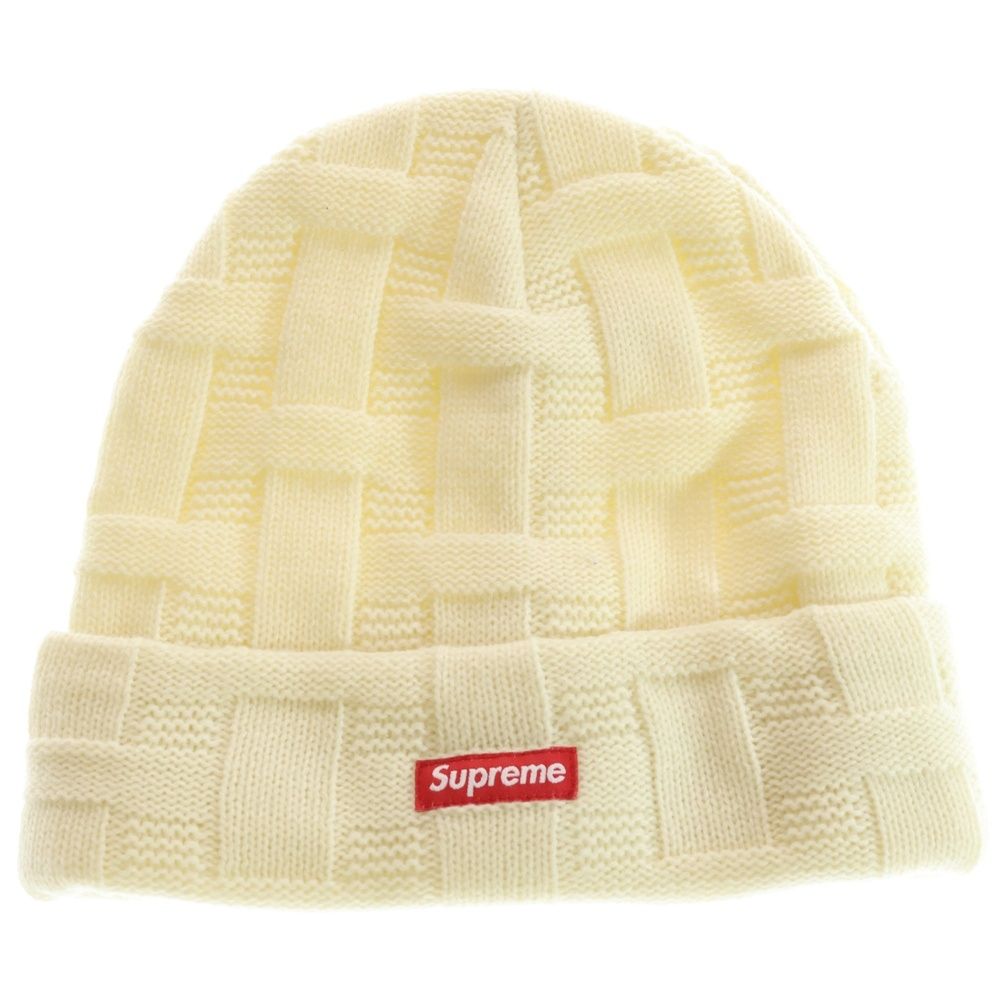 SUPREME シュプリーム 19 AW Basket Weave Beanie バスケット ウェーブ ビーニー ニット帽 ホワイト