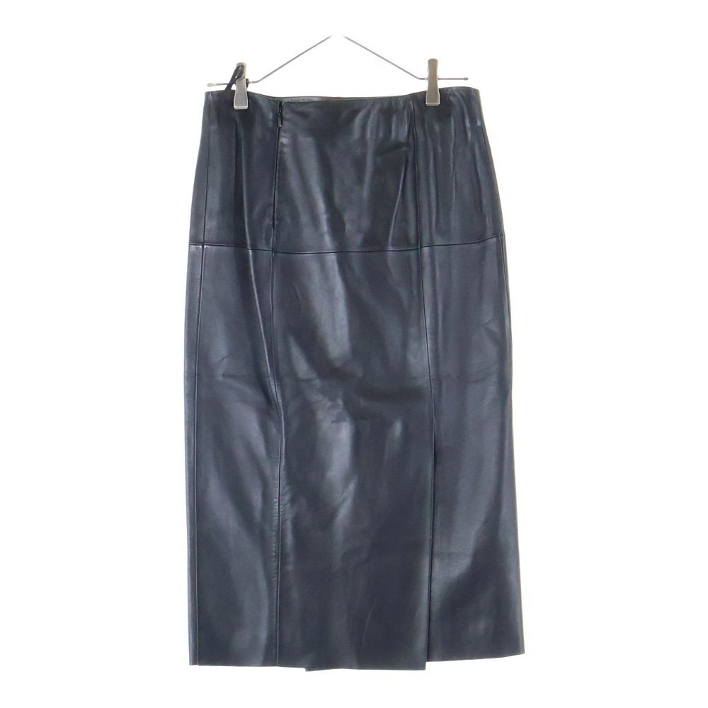 LOEWE ロエベ ラムレザー タイト ミディアム スカート ブラック  