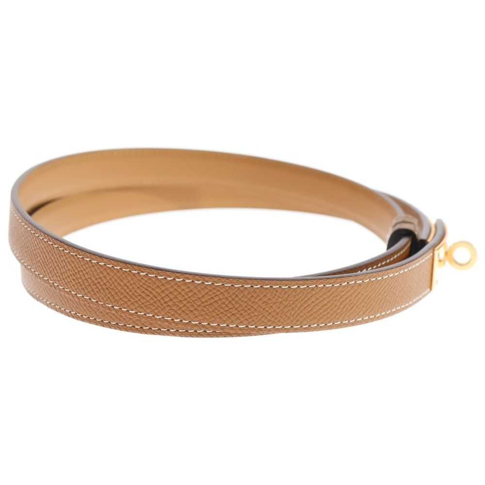 HERMES (エルメス) ケリーベルト ロゴ刻印レザーベルト PG金具