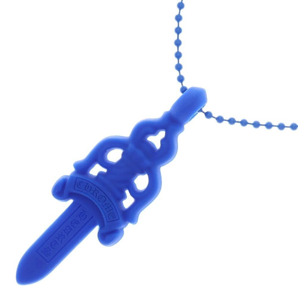 CHROME HEARTS クロムハーツ RUBBER LARGE DAGGER ラバーラージダガーラバーネックレス ブルー