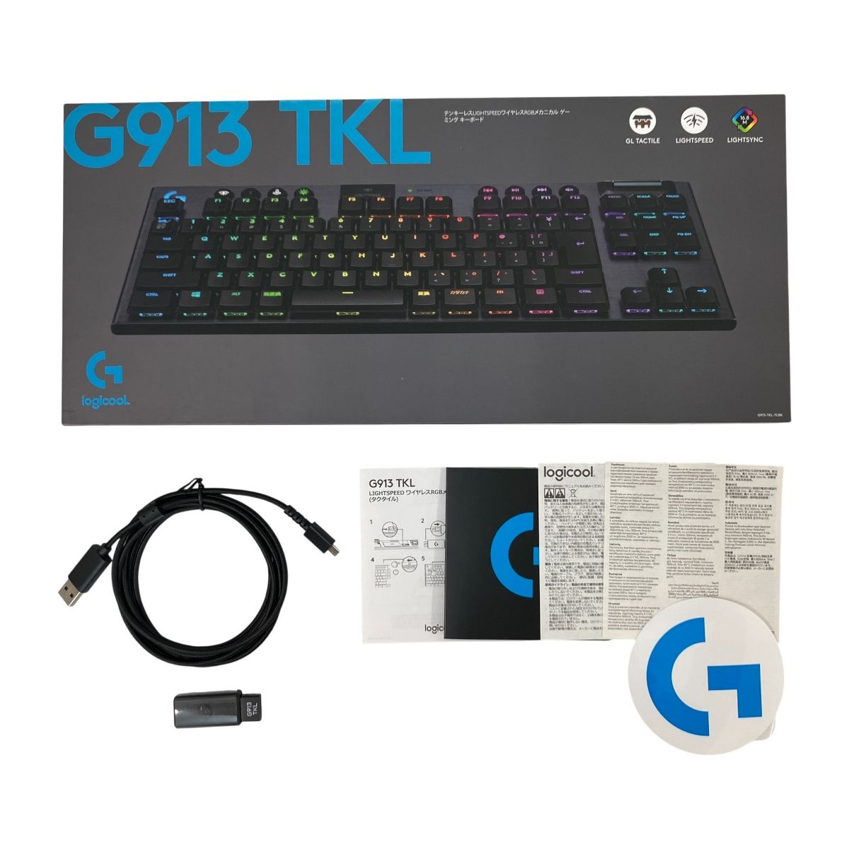 Logicool YR 0076 G 913 TKL テンキーレス ワイヤレスRGBメカニカル ゲーミングキーボード PC ロジクール