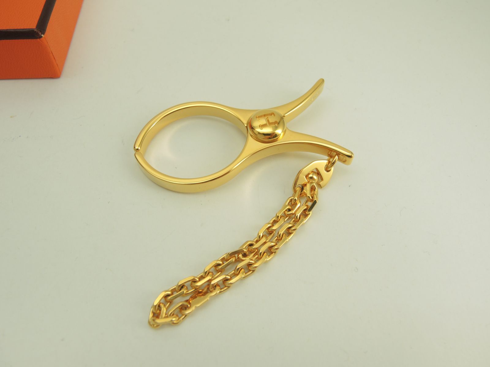 エルメス バッグチャーム フィルー ゴールド キーリング グローブ