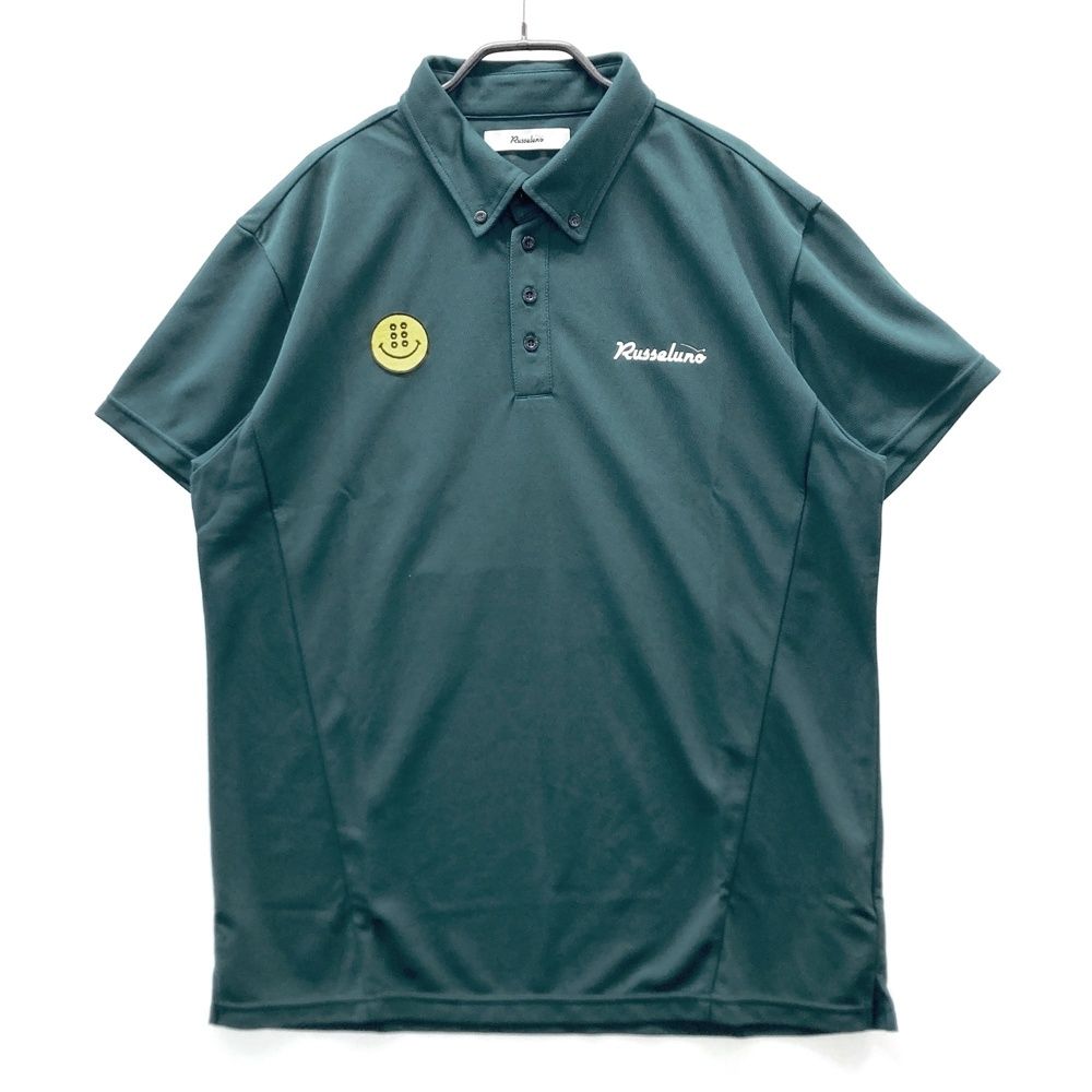 サイズ 6 ラッセルノ 半袖ポロシャツ ボタンダウン ルチャ グリーン系 ゴルフウェア メンズ ストスト
