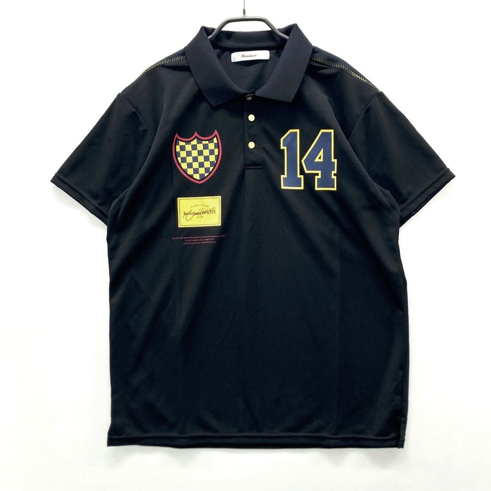 サイズ 6 ラッセルノ RS-2130302 半袖ポロシャツ ブラック系 ゴルフウェア メンズ ストスト