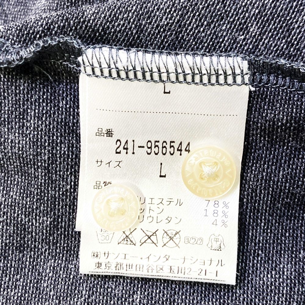 サイズ：L CALLAWAY キャロウェイ 半袖ポロシャツ アーガイル柄 グレー