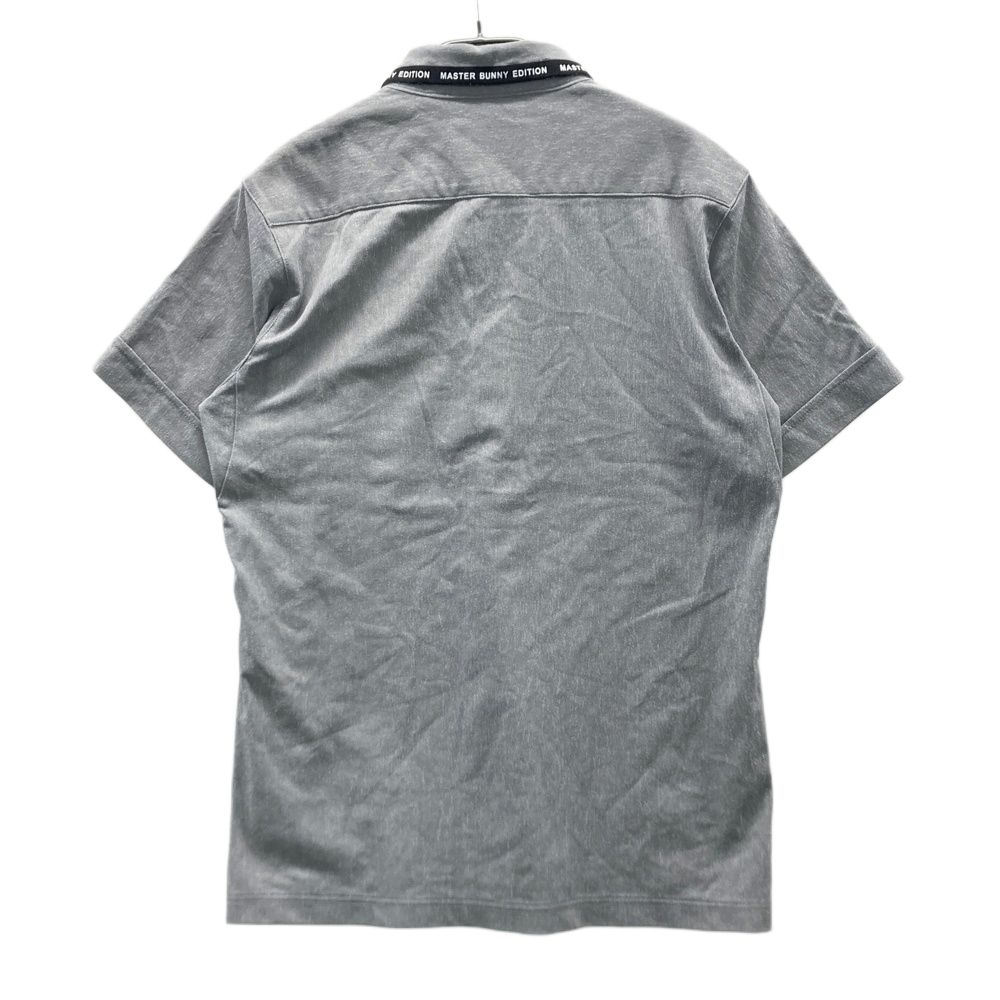 サイズ 5 MASTER BUNNY EDITION マスターバニーエディション ロゴ入り 半袖ポロシャツ グレー系 ゴルフウェア メンズ ストスト