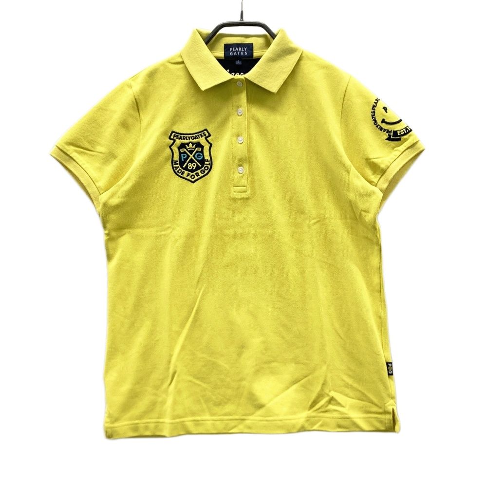 サイズ：1 PEARLY GATES パーリーゲイツ 半袖ポロシャツ イエロー系