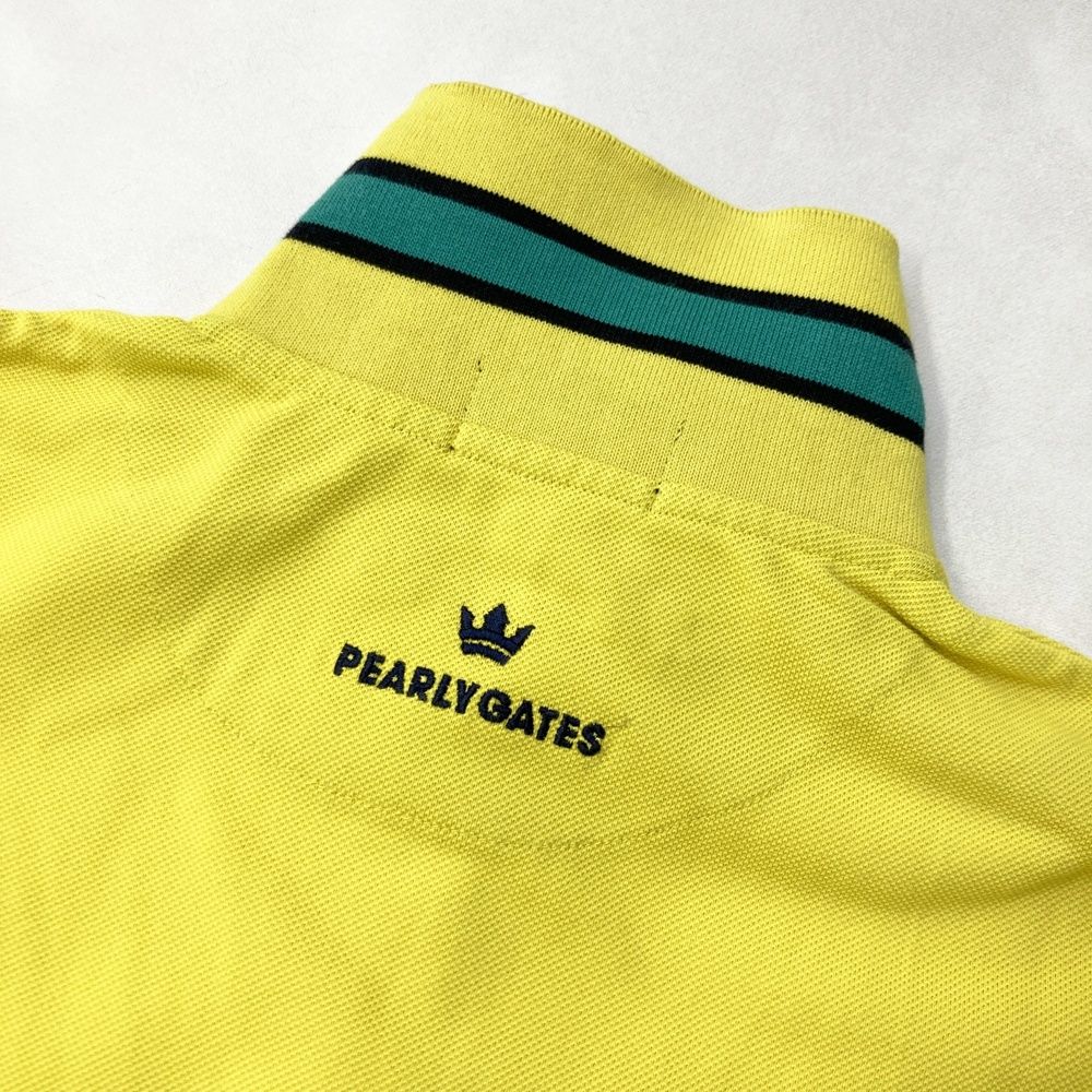 サイズ：1 PEARLY GATES パーリーゲイツ 半袖ポロシャツ イエロー系