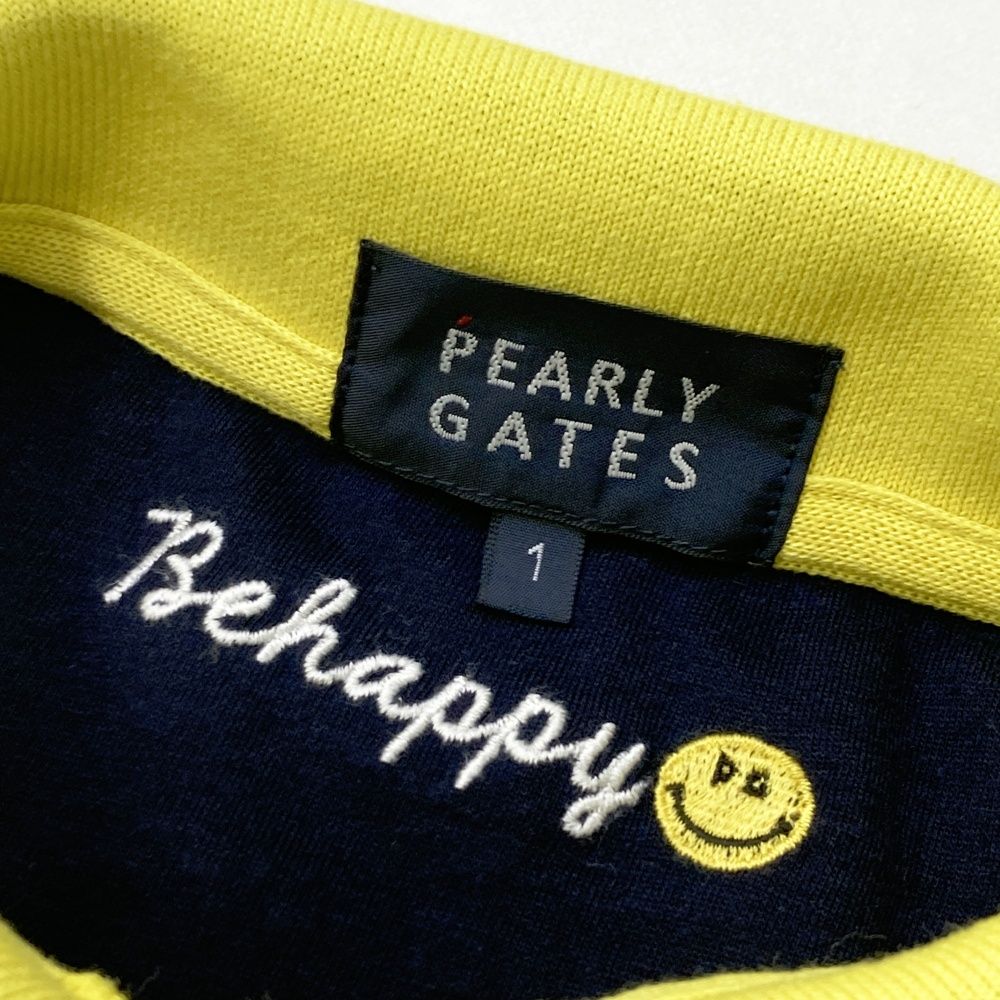 サイズ：1 PEARLY GATES パーリーゲイツ 半袖ポロシャツ イエロー系