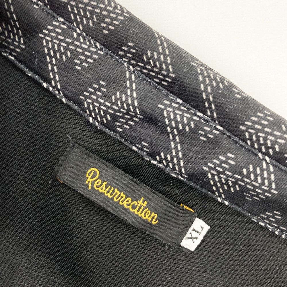 サイズ：XL RESURRECTION レザレクション 半袖ポロシャツ ブラック系