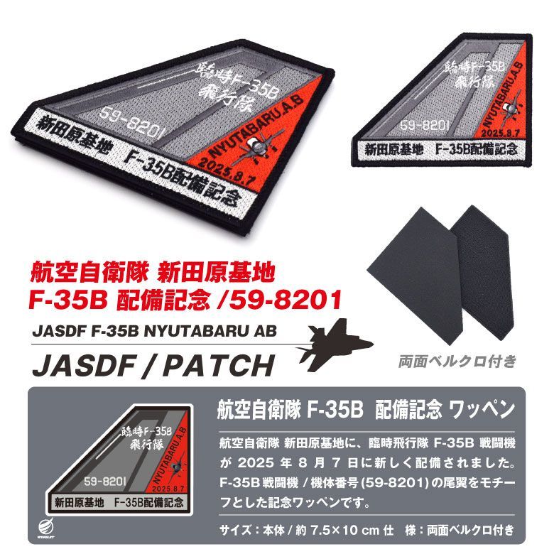 航空自衛隊 新田原基地 F-35B 臨時飛行隊 59-8201 配備記念 パッチ