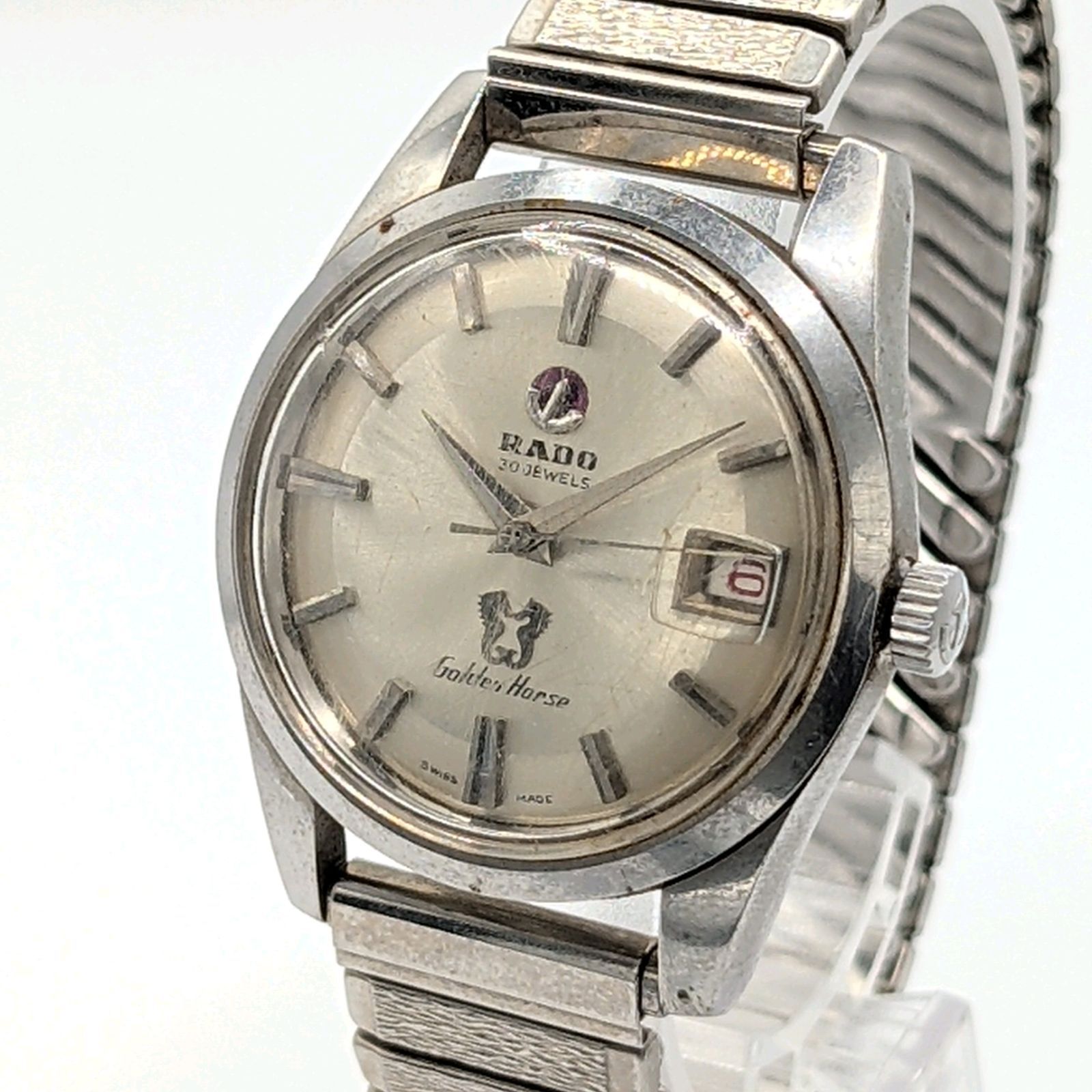 RADO Golden Horse Watch Hand-Winding Men's Silver Round Y2K 00S